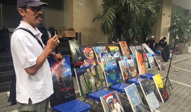 Simpatisan Anies Baswedan Usung Tema Perubahan dalam Lomba Lukis