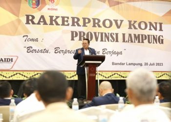 Gubernur Arinal Buka Rakerprov KONI Lampung ,  Sahkan Cabor Baru