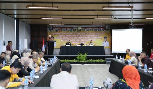 Sekdaprov Fahrizal Buka Rapat Forum Kadisdukcapil Provinsi dan Kabupaten/Kota se-Provinsi Lampung Tahun 2023