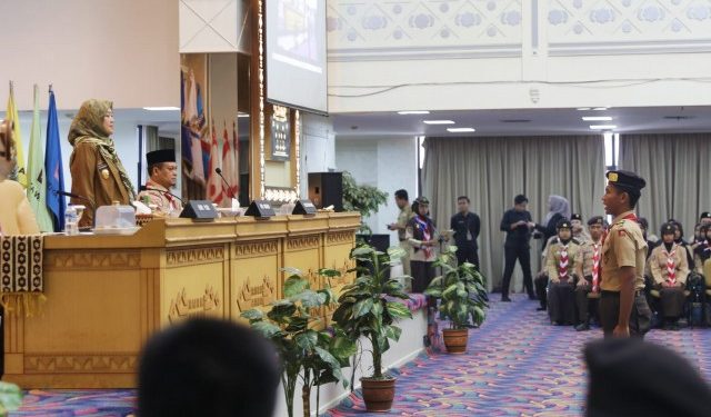 Wagub Chusnunia Buka Workshop Bela Negara dan Bahaya Radikalisme Kwarda Pramuka Provinsi Lampung Tahun 2023