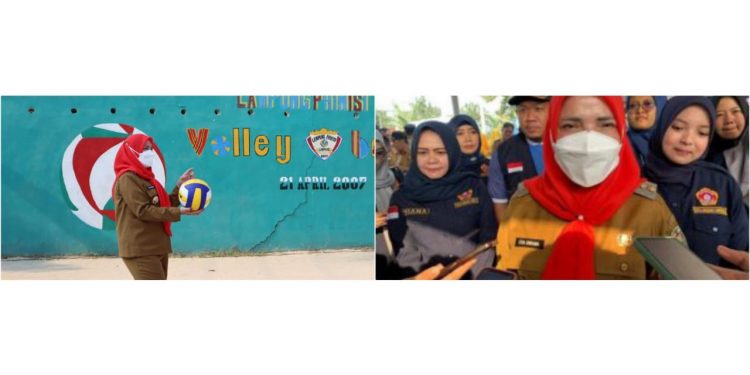 Peringatan HUT RI ke-78, Walikota Eva Dwiana Buka Lomba Voli dan Bulu Tangkis Se-Bandar Lampung