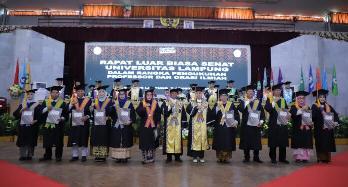 Tambah 11 Guru Besar, Rektor Unila Dorong Guru Besar Menjadi Motor Penggerak Penelitian dan Pengabdian