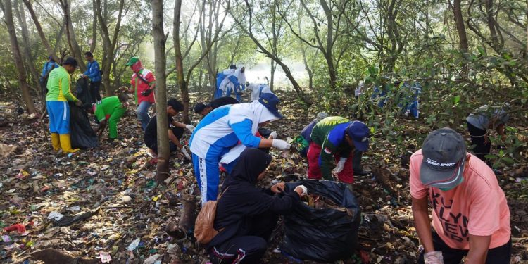 Bersih -Bersih Sampah di Pulau Pasaran, DLH Kota Bandar Lampung Apresiasi Warga dan Influencer