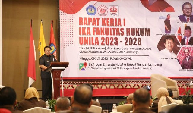 Gubernur Arinal Hadiri Raker IKA Fakultas Hukum Unila Periode 2023-2028