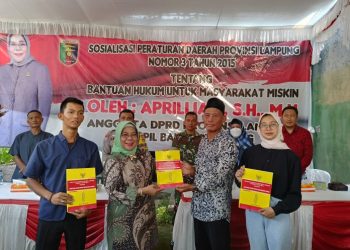 Anggota DPRD Lampung Aprilliati Sosialisasikan Perda Bantuan Hukum Nomor 3 Tahun 2015