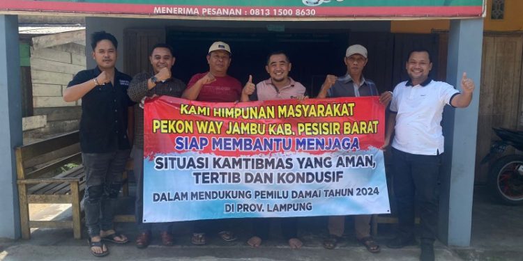 Warga Pekon Jambu Pesibar Deklarasikan Pemilu Damai 2024
