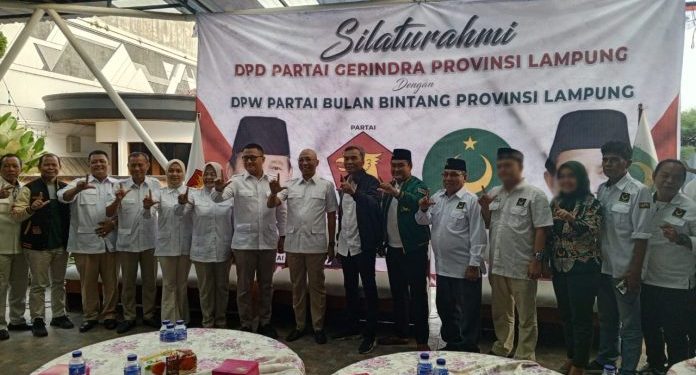 Gerindra dan PBB Lampung Mulai Konsolidasi Menangkan Prabowo