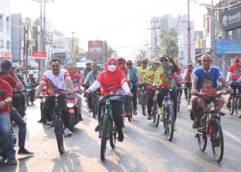 KPU Bersama Pemkot Bandar Lampung Gelar Sepeda Santai Demokrasi