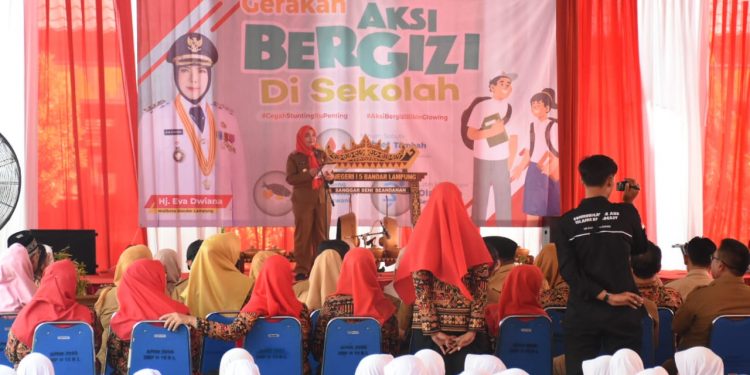 Wujudkan Sekolah Sehat , Walikota Eva Dwiana Buka  Gerakan Aksi Bergizi