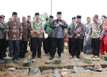 Milad ke-111 Muhammadiyah, Gubernur Arinal  Lakukan Peletakan Batu Pertama Pembangunan Masjid Galpanda 