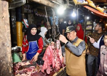 Pastikan Stok dan Harga Bahan Pokok Aman, Pj Gubernur Sumsel Agus Fatoni Sidak Pasar