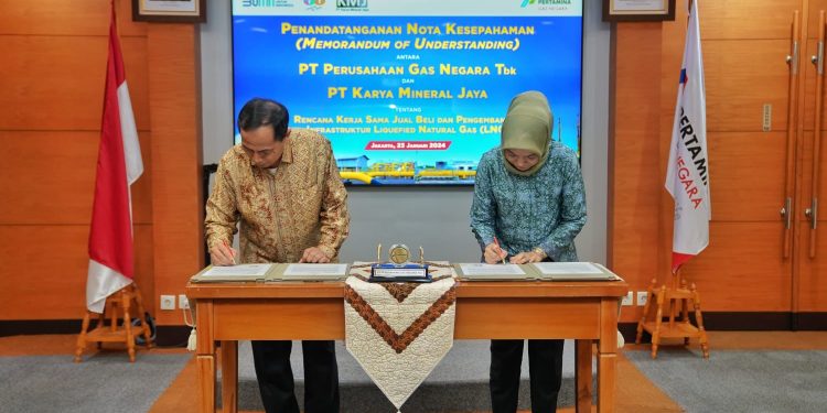 PGN Teken MoU Pasokan LNG dari PT Karya Mineral Jaya