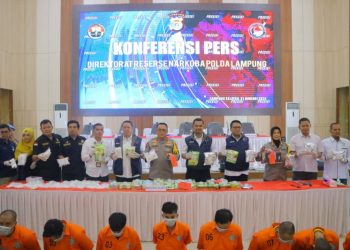 Ungkap 38,19 KG Shabu, Polda Lampung Perangi Narkoba