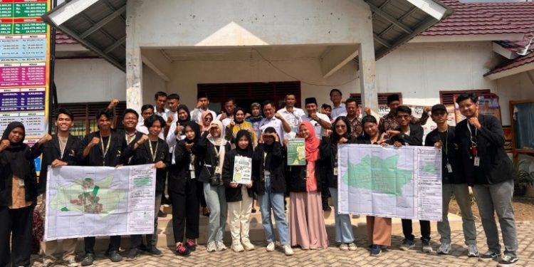Mahasiswa KKN Itera Buat Peta Administrasi Desa dan Peta Guna Lahan untuk Warga Lampung Tengah