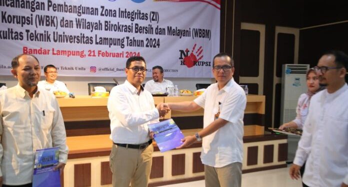 Fakultas Teknik Unila Canangkan Zona Integritas, Wilayah Bebas dari Korupsi