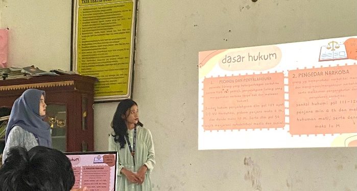 Mahasiswa KKN Unila Edukasi Anti Narkoba di MTs dan MA Darul Muta’alimin
