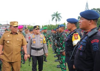 Jelang Pemilu 2024 dan Siaga Bencana, TNI – Polri di Lampung Gelar Apel Gabungan