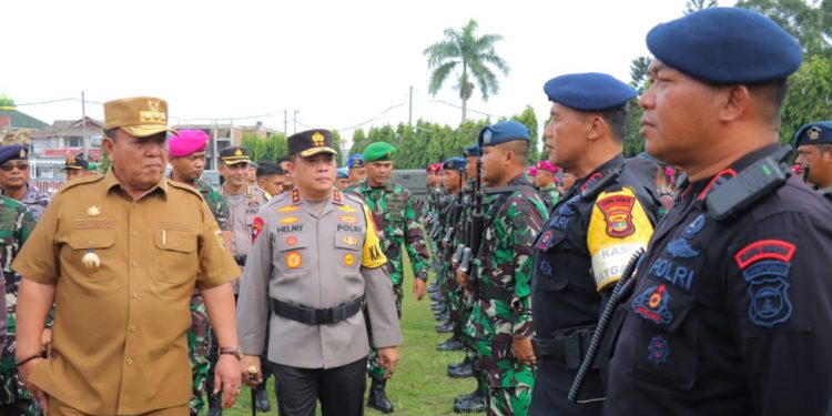 Jelang Pemilu 2024 dan Siaga Bencana, TNI – Polri di Lampung Gelar Apel Gabungan