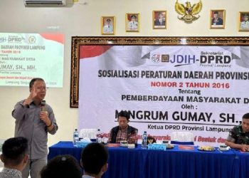 Ketua DPRD Mingrum Gumay  Komitmen Perbaiki Jalan Rusak di Kalirejo