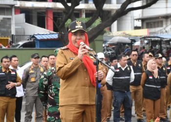 Pimpin Apel Siaga Satgas Pengamanan Pemilu Tahun 2024, Walikota Eva Minta Satgas Deteksi Potensi Kerawanan   