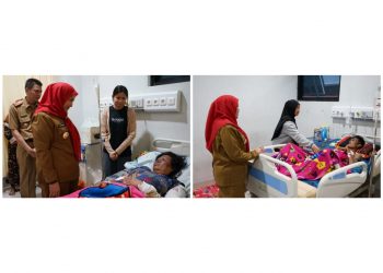 Walikota Eva Dwiana Jenguk Korban Ledakan Tabung Gas di RS Abdul Moelok