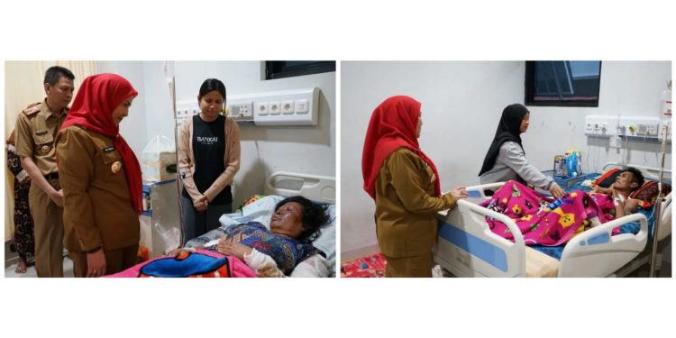 Walikota Eva Dwiana Jenguk Korban Ledakan Tabung Gas di RS Abdul Moelok