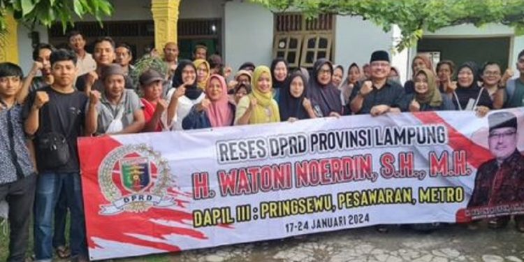 Anggota DPRD Lampung Watoni Noerdin Jaring Aspirasi di Kota Metro