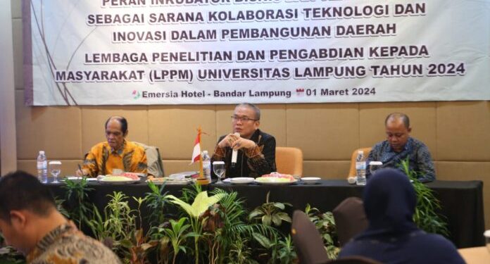 LP2M Unila Gelar Workshop Peran Inkubator Bisnis Membangun Daerah