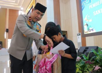 Ajak Anak Yatim Piatu, Polda Lampung Buka Puasa Bersama Insan Pers