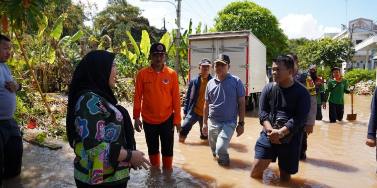 Tinjau Lokasi Banjir di Kampung Tanjung Jati, Walikota Eva Akan Beri Bantuan dan Perbaiki Tanggul