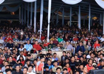 Ribuan Masyarakat Warga Lampung Nobar Piala AFC U-23 antara Timnas Indonesia vs Usbekistan