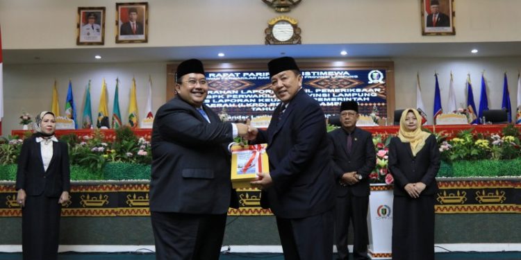 Pemprov Lampung Raih Opini Wajar Tanpa Pengecualian 10 Kali Berturut-Turut dari BPK