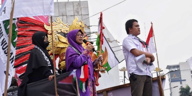 Salimah Lampung Orasi Pernyataan Sikap Pada Aksi Bela Palestina Jilid 2