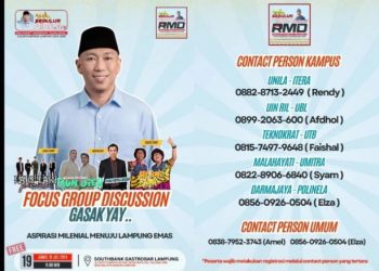 Dihadiri Mr.JonoJoni, Besok Ratusan Anak Muda Deklarasi Dukung RMD Sebagai Calon Gubernur Lampung