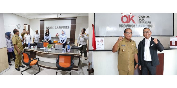 Pj. Gubernur Samsudin Tinjau Kantor Pusat Bank Lampung dan Kantor OJK
