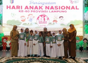 Pj. Gubernur Samsudin Hadiri Peringatan Hari Anak Nasional ke-40 Tahun 2024 di Aula Mahan Agung