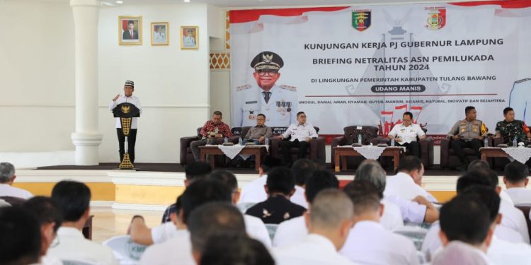 Pj. Gubernur Samsudin Berikan Briefing Terkait Netralitas ASN di Tulang Bawang