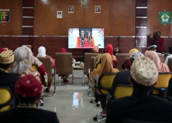 Pj. Gubernur Samsudin Ikuti Peringatan Detik-Detik Proklamasi Kemerdekaan secara Virtual