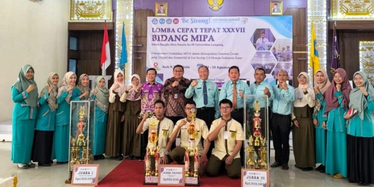 SMA Al Kautsar Borong Juara I, III, dan Favorit LCT MIPA Unila