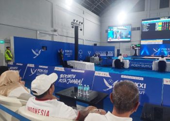 Motivasi Atlet Berlaga Di PON Aceh, Pj. Gubernur Saksikan Pertandingan Cabor Angkat Besi dan Muaythai