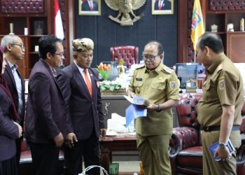 Pj. Gubernur Samsudin Bersama PPNI Lampung Bahas Hibah Lahan