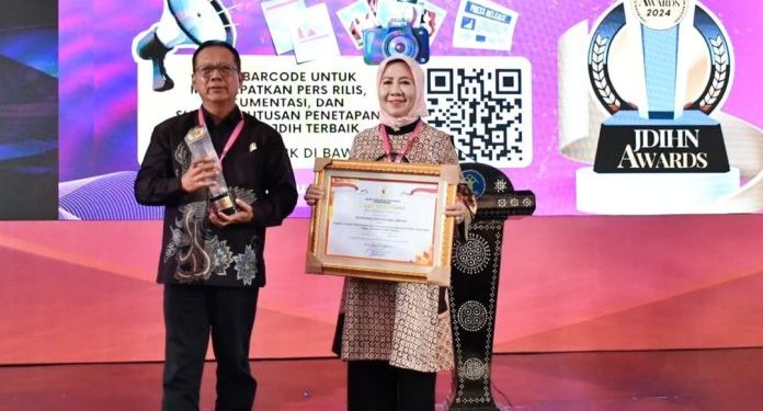 JDIH Sekretariat DPRD Lampung Kembali Raih Penghargaan Terbaik I Tingkat Nasional