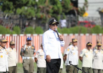Pj. Gubernur Samsudin Pimpin Apel Pasukan Polisi Pamong Praja