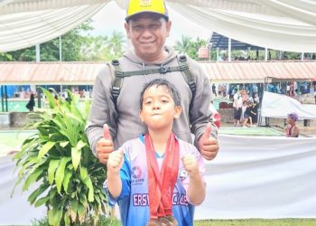 Perenang Cilik Nathansyah Juara 1 Gaya Bebas 25 M Antar Pelajar Tingkat Lampung