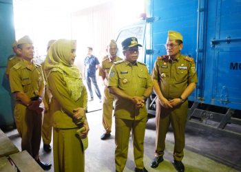 Pj. Gubernur Samsudin Tinjau Kesiapan Logistik Untuk Kebutuhan Saat Terjadi Bencana