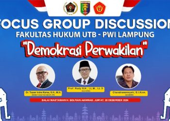 Fakultas Hukum UTB dan PWI Lampung Gelar FGD Bahas Demokrasi Perwakilan