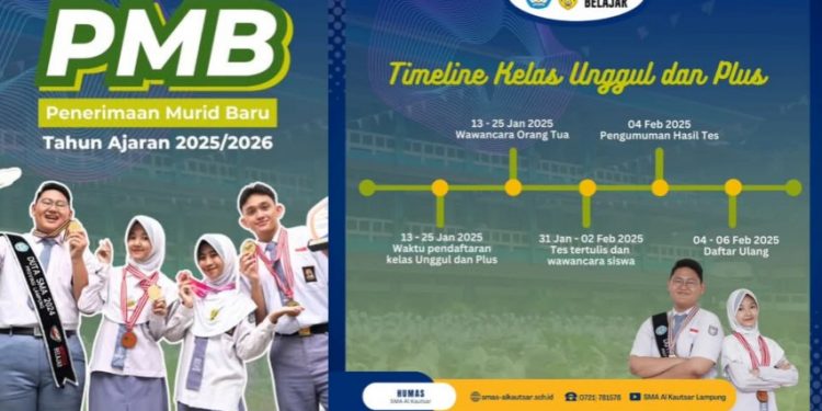 Penerimaan Siswa Baru 2025, SMA Al Kautsar Tambah Satu Kelas Baru