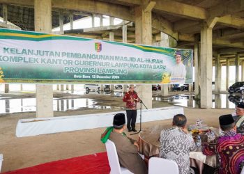Pj. Gubernur Lampung Canangkan Kelanjutan Pembangunan Masjid Al-Hijrah di Kota Baru