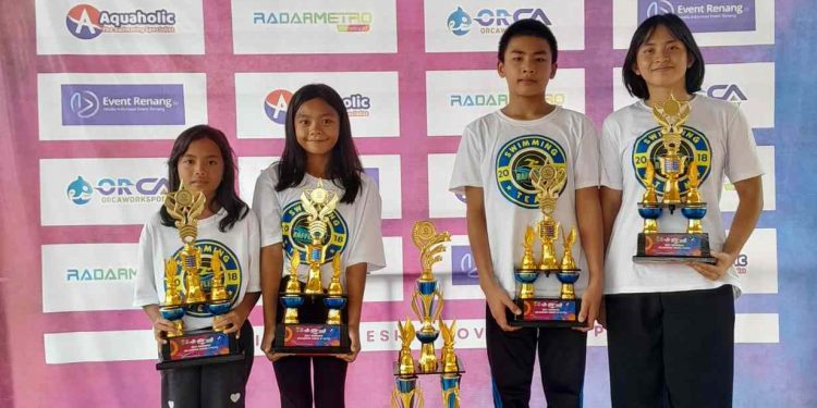 Raih 66 medali, Rafflesia Swimming Club Bandar Lampung Juara Umum Renang Ocra Fest 3 Championship