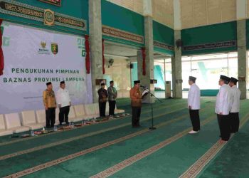 Pj. Gubernur Lampung Kukuhkan Pimpinan BAZNAS Periode 2024-2027